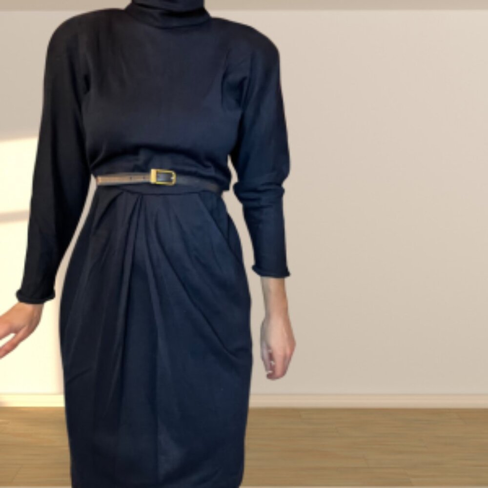 Talbots Vintage Navy Sweater Dress NWT | Wool Blend | Petite